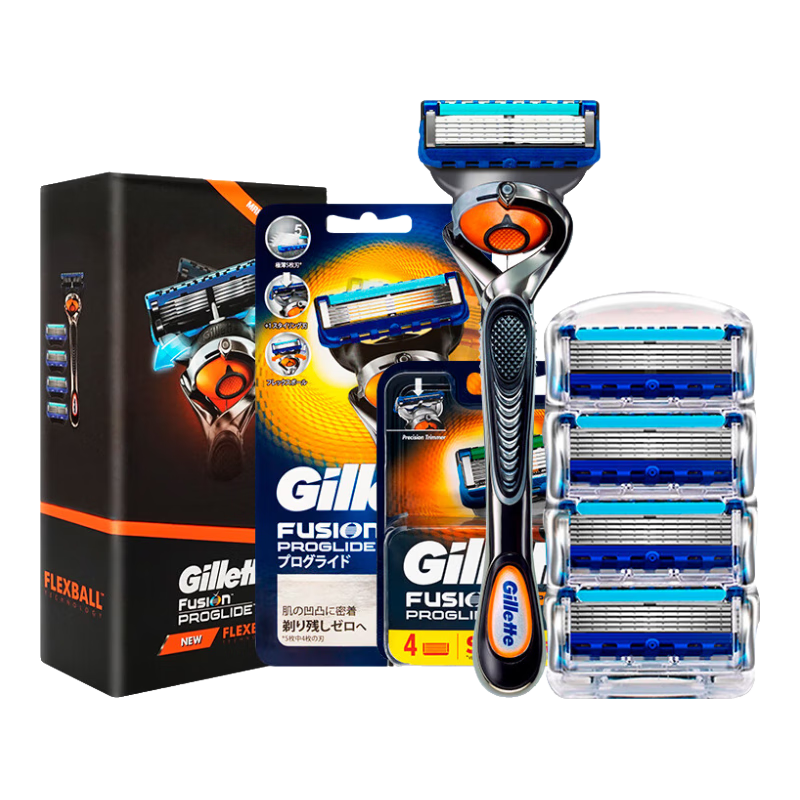 ���ڲ��������У�Gillette��������˳���뵶�ֶ��κ�������5��������õ��ܵ�Ƭ ��������а�װ����˳1����5��ͷ 88.9Ԫ