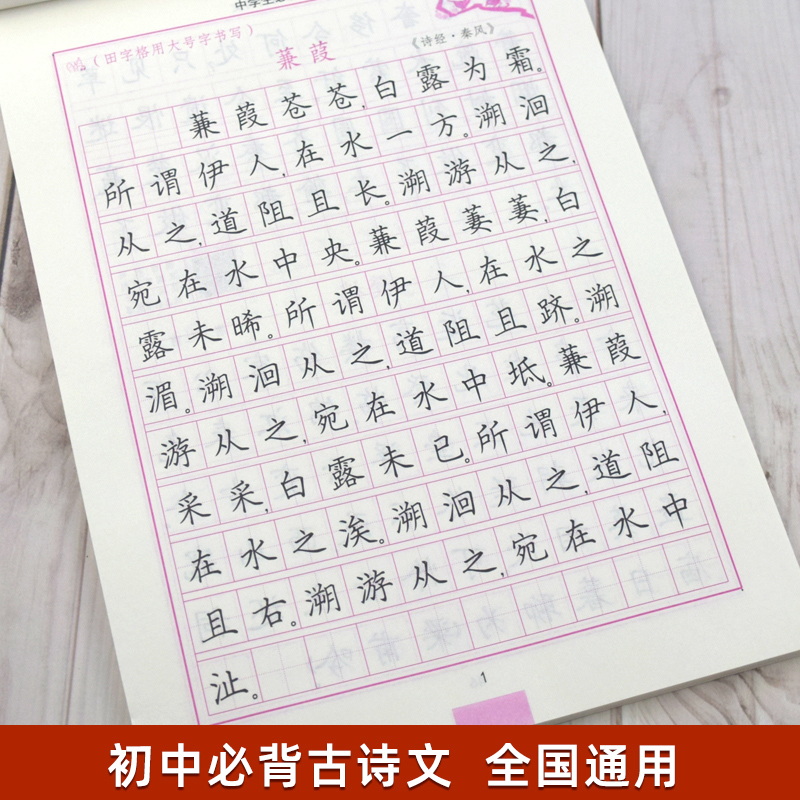 司马彦字帖练字 楷书 中学生必背古诗文 钢笔硬笔临摹