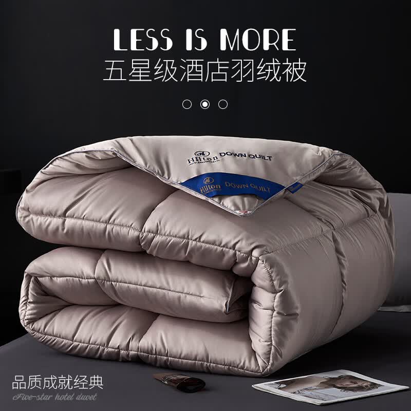 洁丽雅（grace）全棉羽绒被95白鹅绒被子被芯家用双人春秋被四季加厚冬被 灰色 180x220cm8斤高性价比高么？