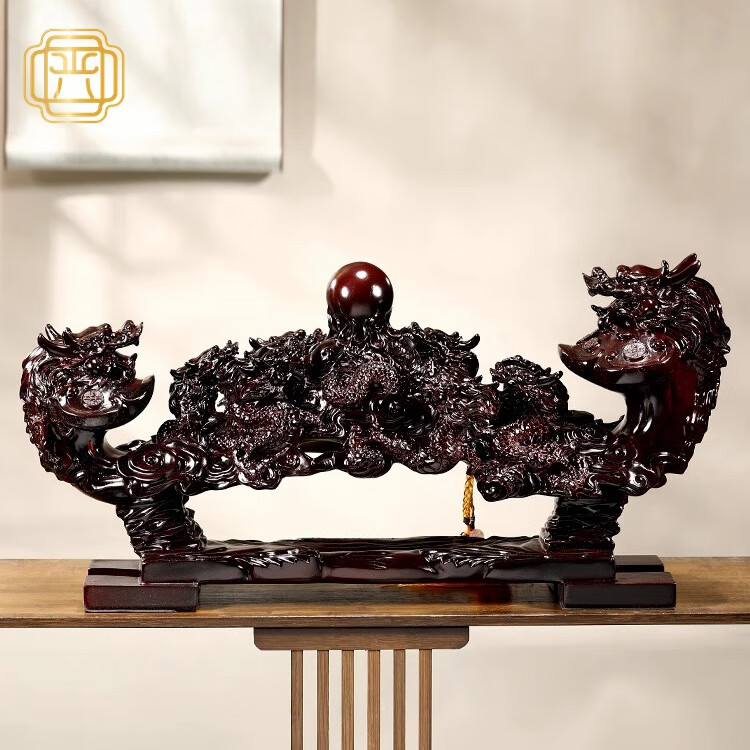 亿兴万兴兴招财九龙戏珠如意摆件装饰客厅玄关电视柜办公室公司开业