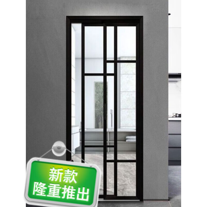 yiudspd门推拉平开一体门 窄pd门厨房推拉门卫生间铝合金门180度折叠