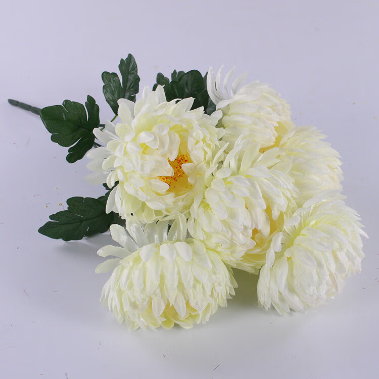 蝌杺嗨清明节祭祀祭祖扫墓上坟用花束仿真花大菊花上供苞心菊绢花手