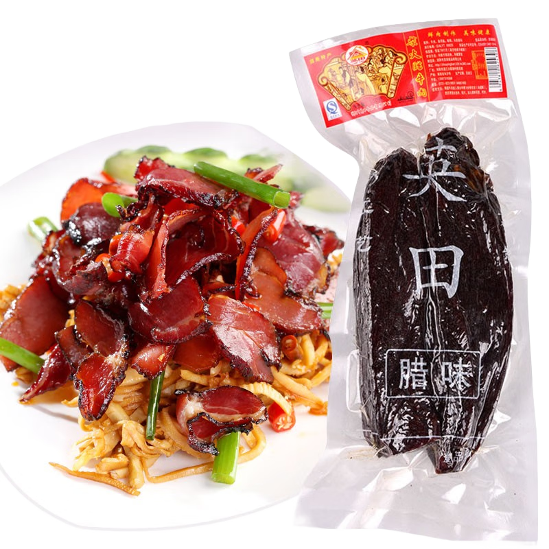 英田（YINGTIAN）湖南特产农家柴火腊肉 烟熏腊牛肉500g湘味黄牛肉