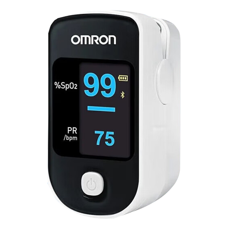 歐姆龍(OMRON)血氧儀指夾式醫用血氧飽和度監測儀脈搏血氧儀指脈氧儀HPO-100 【藍牙款】歐姆龍血氧儀HPO-201T