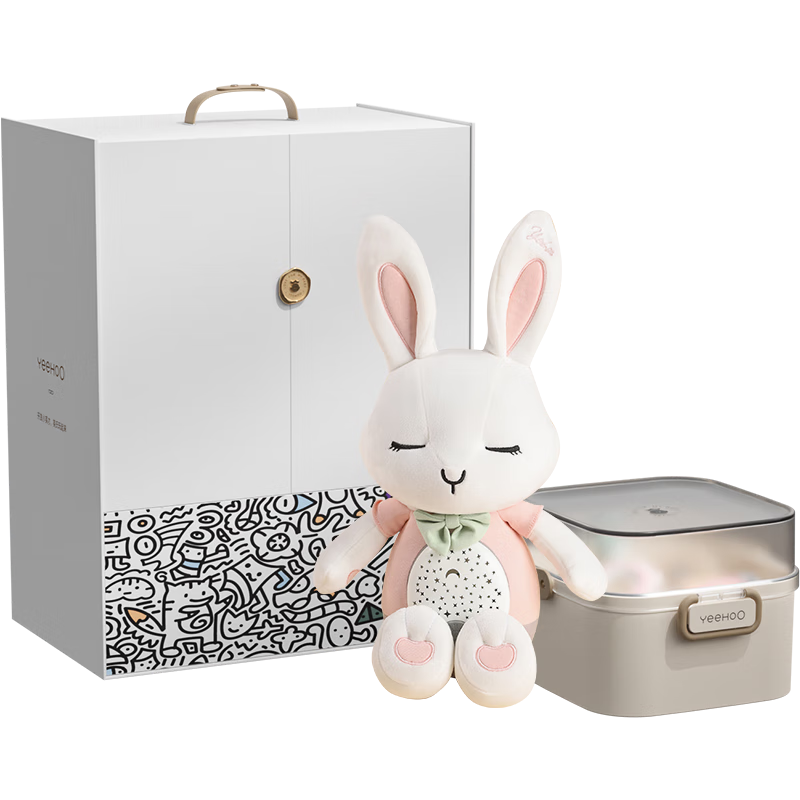 英氏（YEEHOO）新生儿见面礼0-1岁婴儿玩具安抚玩偶摇铃满月宝宝高端千元礼盒