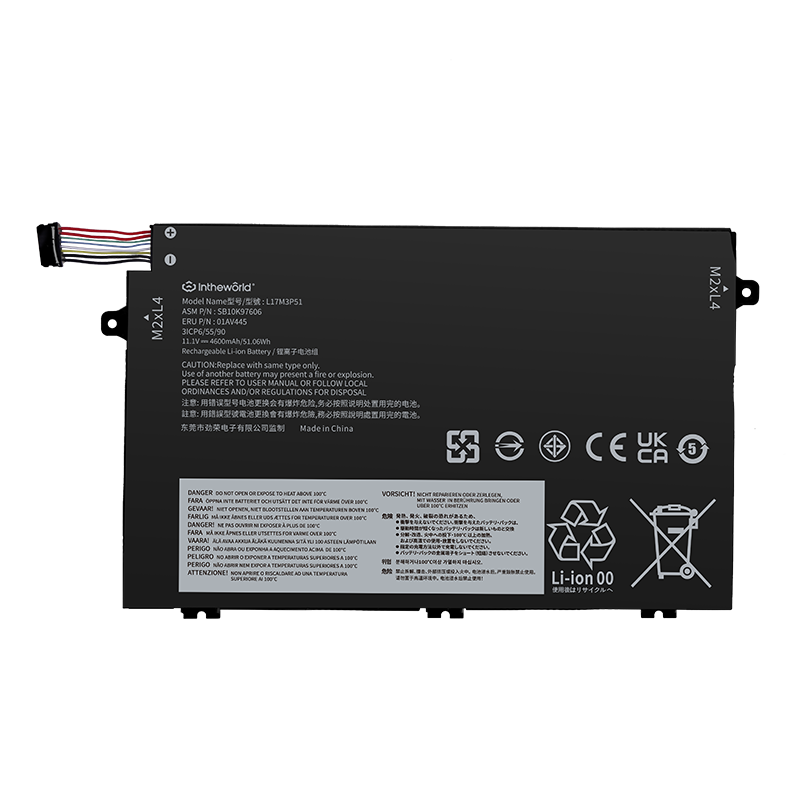 极川 联想ThinkPad E480 E490 E580 E14/15 R480 R490笔记本电池01AV445 01AV447 L17C3P51 L17L3P51电脑电池