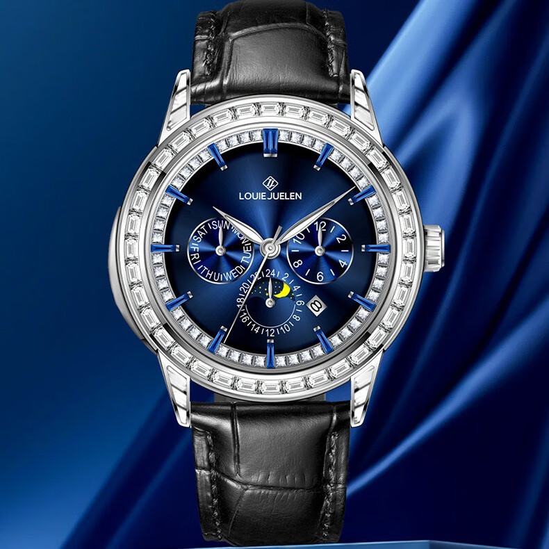 路易爵伦品牌表王系列日月星辰全自动男士双日历款高端名表超凡大师
