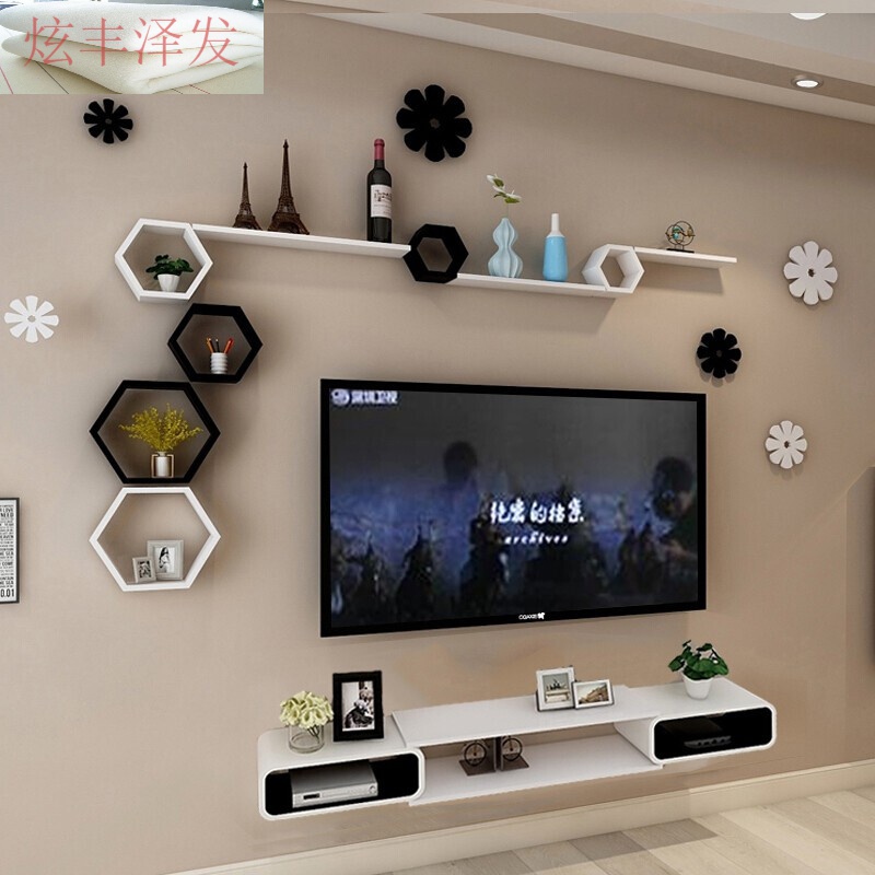 电视柜挂墙电视背景墙墙上挂墙电视柜壁挂式悬空挂壁悬挂墙柜墙面 x