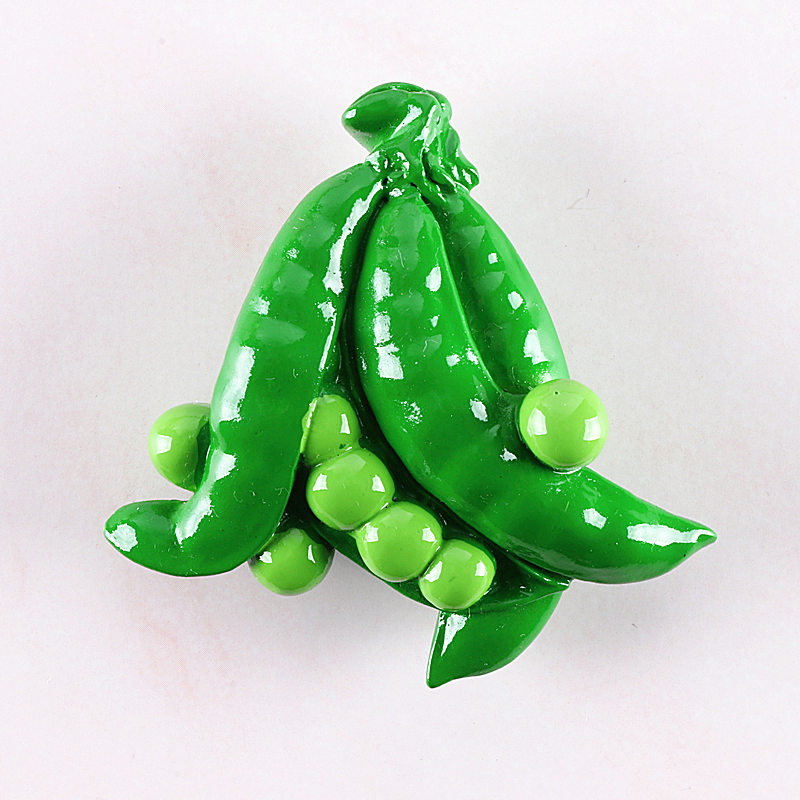 吾礼 卡通可爱创意蔬菜冰箱贴立体磁性贴装饰贴 荷兰豆 中号