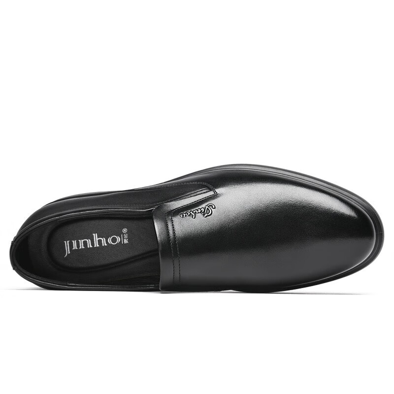 金猴（JINHOU）鞋子男时尚通勤商务正装鞋一脚蹬轻便单鞋男柔软透气爸爸鞋 黑色 40