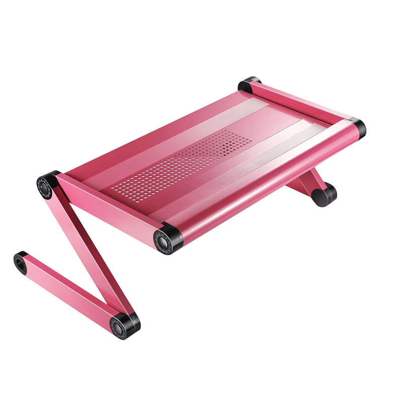 OMAX床上电脑桌笔记本电脑支架宿舍学习床上桌子站立办公笔记本支架折叠电脑桌站立架 K6樱桃红