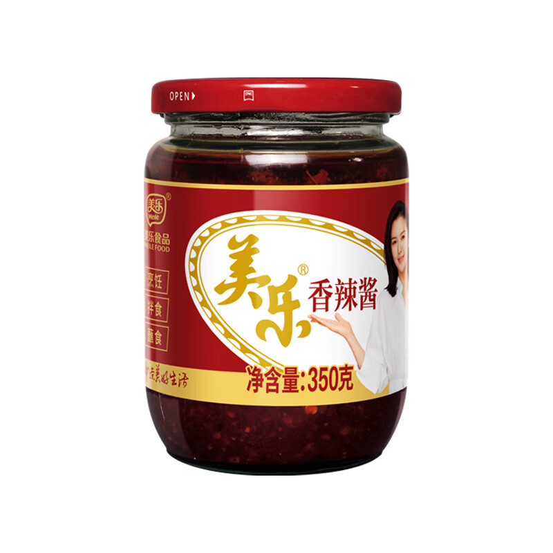 美乐香辣酱麻辣酱辣椒酱红油下饭酱拌面酱小龙虾调料火锅蘸料水酱川菜 香辣酱350g