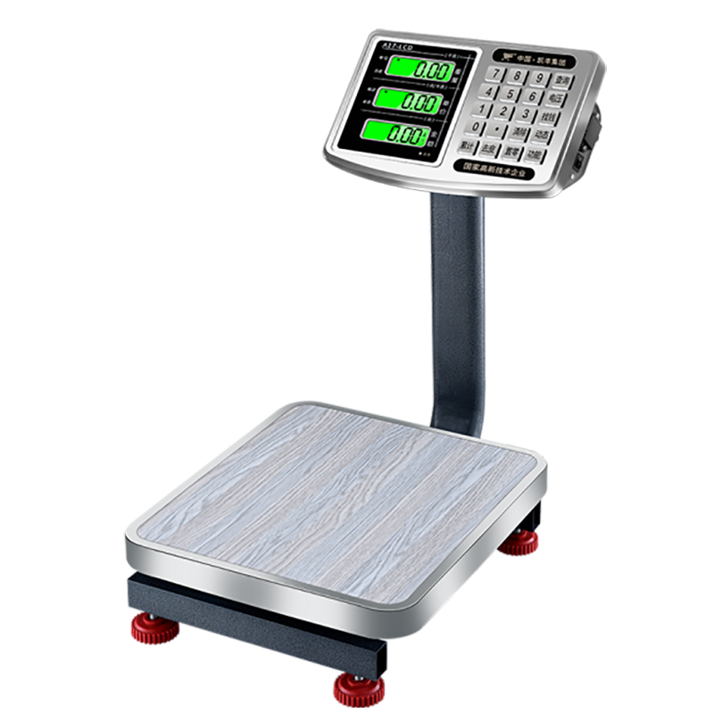 凯丰 电子秤商用台秤计价称高精度电子称家用卖菜市场60kg/1g  100kg/10g 【钢按键】60公斤液晶30*35（锂电快充）