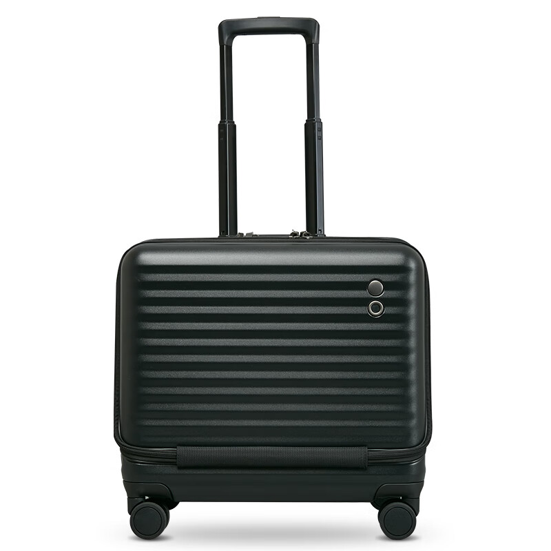 愛可樂（Echolac）商務(wù)機長行李箱17寸前開蓋登機旅行拉桿箱密碼 黑色[前開口可裝16寸電腦] 17寸[前開蓋機長箱]