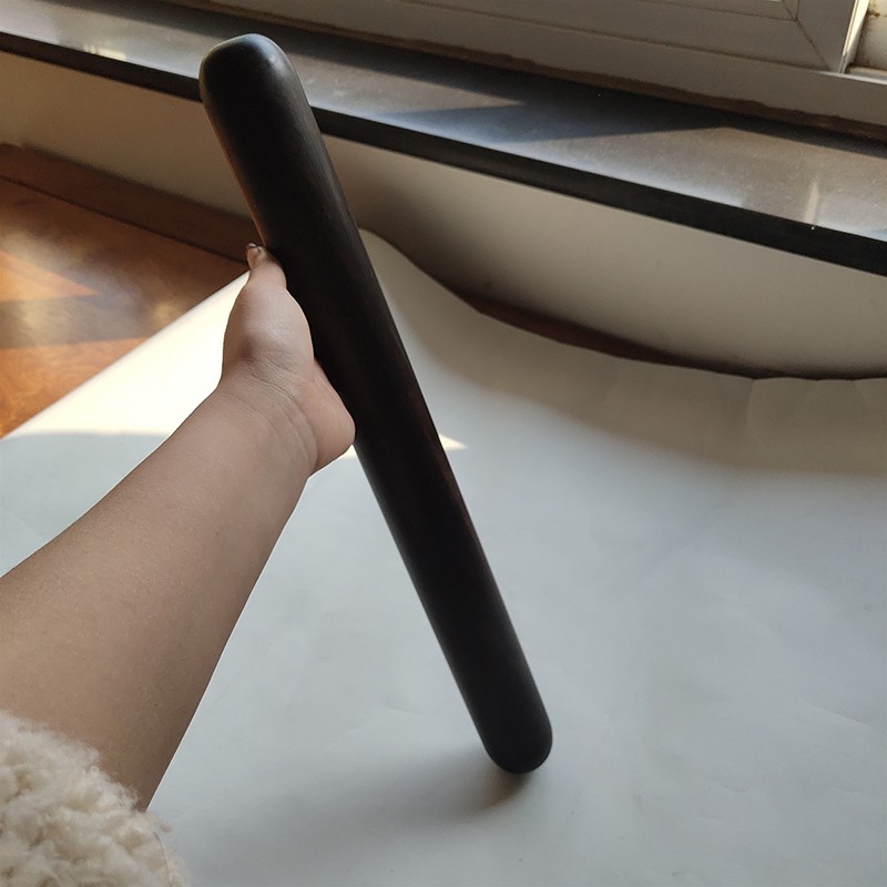 紫光檀红木太极棒实木气功檀木二棒子健身养生棒 长度35厘米直径4厘米