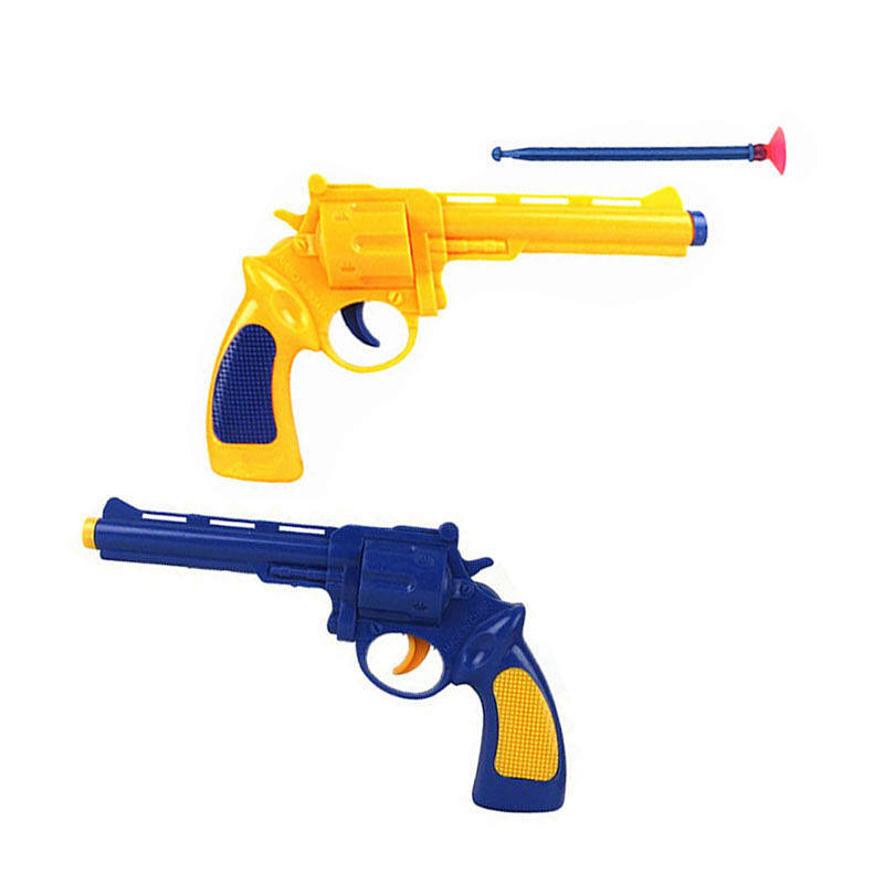 儿童玩具枪男孩塑料子弹软弹枪手动可发射吸盘枪宝宝塑料手枪 1把枪+3颗子弹无标靶