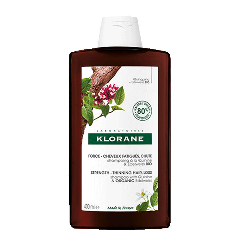 康如（KLORANE）金雞納控油固發(fā)洗發(fā)水400ml 防斷蓬松防脫法國進口