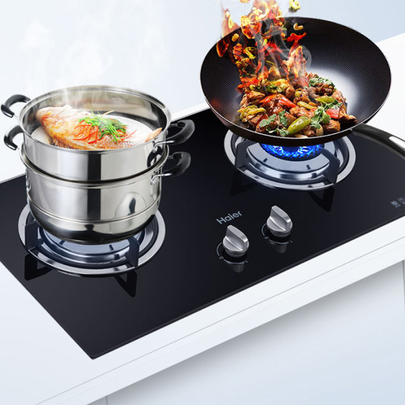 海尔(Haier)台式嵌入式燃气灶4.2大火力天然气灶玻璃面板灶家用灶具炉 液化气( 4.0火力、开孔630*330)