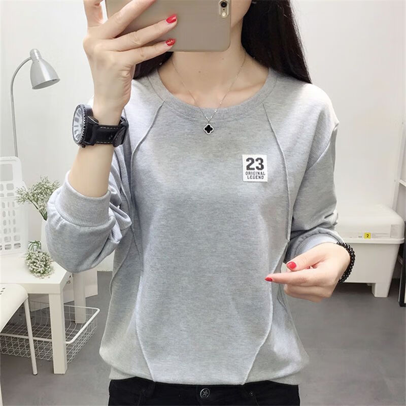 网禾显瘦遮肚子打底衣女可外穿 时髦春秋秋衣外穿上衣服长袖t恤洋气打