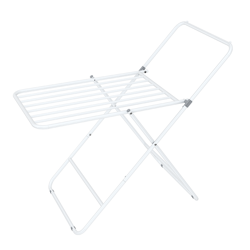好太太品牌联盟衣架落地晾衣架阳台铝合金折叠室内挂衣架杆伸缩简易衣服架室外晒被子架多功能晾衣架 简约单层 D-2110