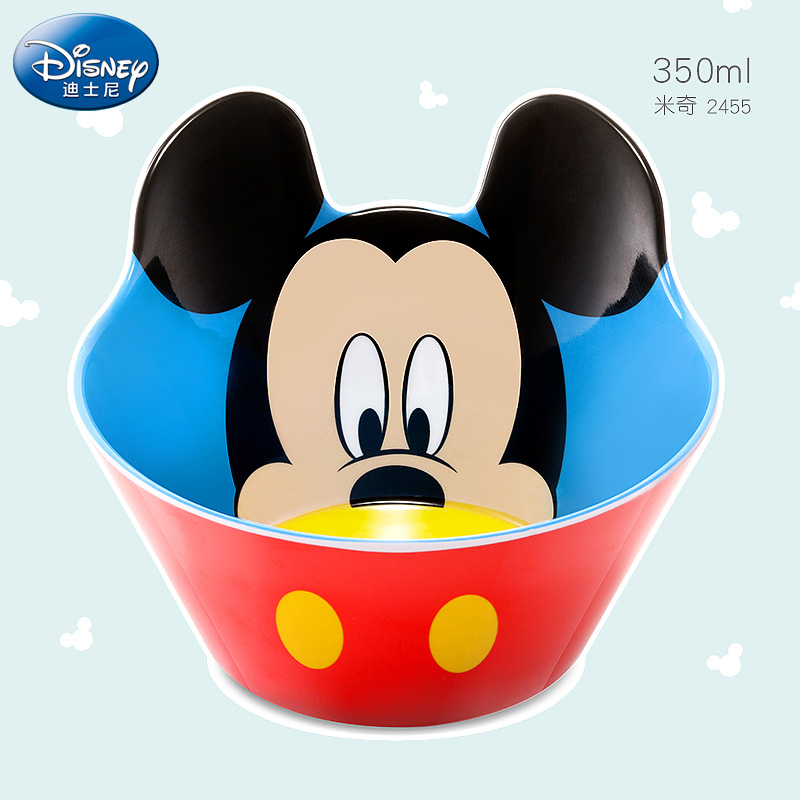 迪士尼(disney)儿童餐具碗宝宝吃饭卡通碗勺家用辅食汤碗儿童汤隔烫