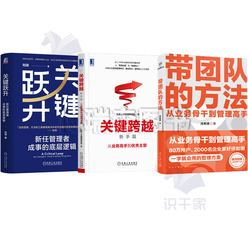新晋管理者3册：带团队的方法：从业务骨干到管理高手+关键跨越：从业务高手到优秀主管+关键跃升 新任管理者成事的底层逻辑