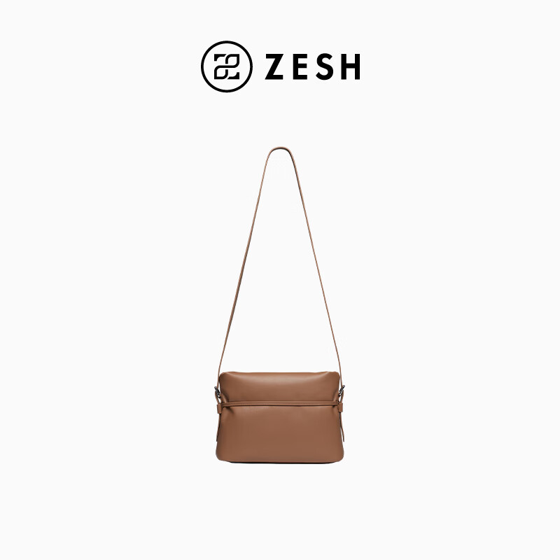 ZESH/泽尚【新品上市】留痕中号草药包秋季包包斜挎包女单肩包 深奶茶