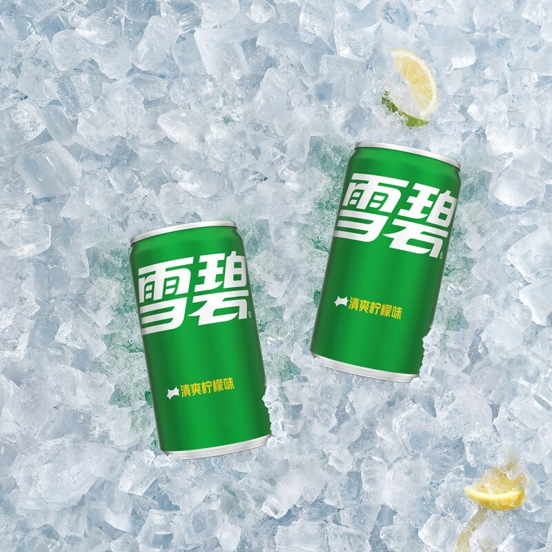 可口可乐(coca-cola)雪碧sprite柠檬味汽水小雪碧200ml*24罐迷你罐