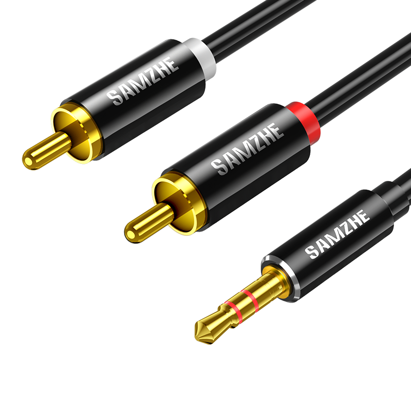 山泽3.5mm转双莲花头音频线一分二 红白2RCA连接线 手机电脑电视连接音响箱功放转换线3米YPR-30