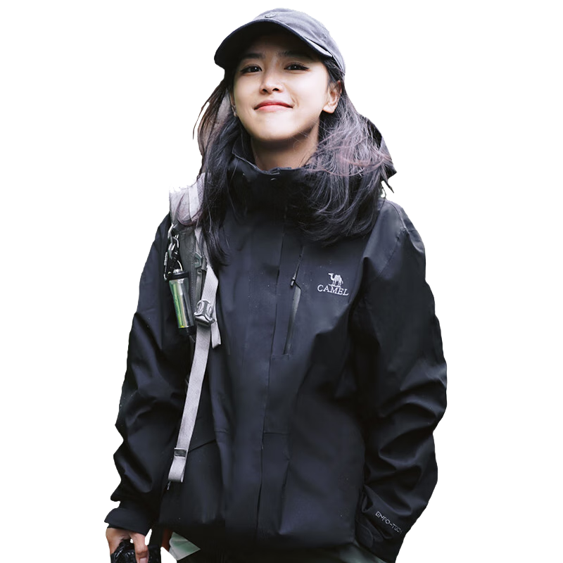 駱駝（CAMEL）CamelTex戶(hù)外御寒沖鋒衣男女同款防油污外套三合一登山服  M