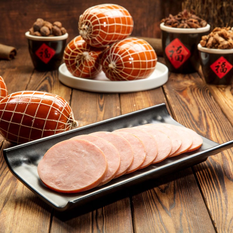 重工食品菠萝火腿香肠400g沈阳特产 德式风味烤肠火腿片大块肉火腿肠