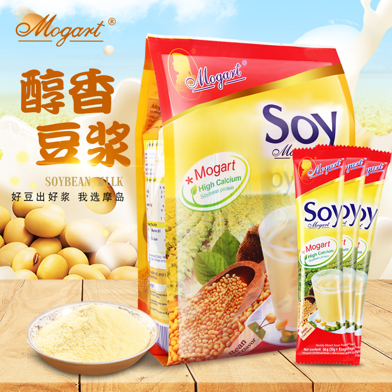 摩岛（mogart） 泰国原装进口soy豆奶速溶原味豆浆粉420g（30克*14条） 甜味黄豆浆【1包装】