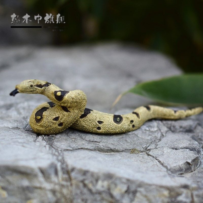 响尾蛇玩具 真响尾蛇14740 眼镜蛇 毒蛇 儿童玩具动物模型摆件 红尾蚺