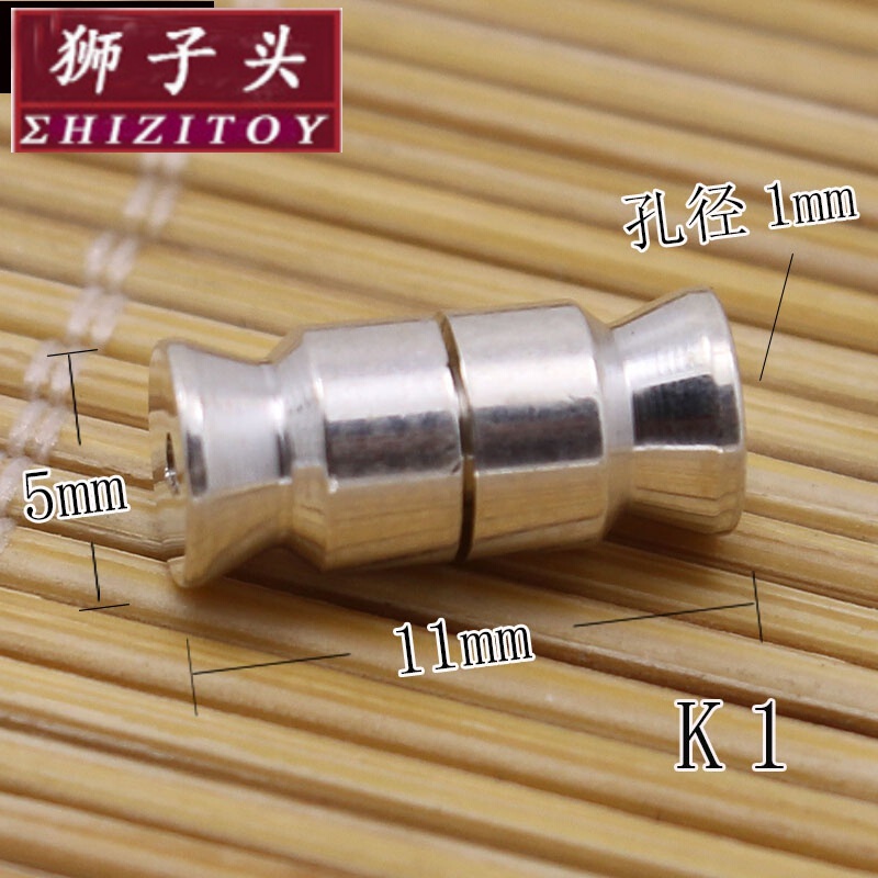 寶來之夢925銀手鏈項鏈扣吊墜銀扣螺絲扣接頭扣配件珍珠diy編頭發(fā)連接扣新 K1銀色1個
