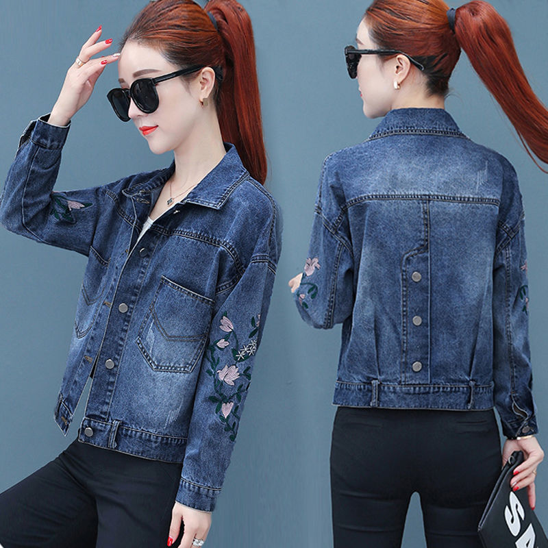 【2021秋季新款】【牛仔外套女】春秋季新款牛仔衣服女装春装韩版宽松