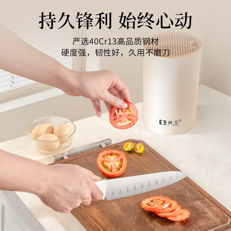 利皇菜刀家用刀具套装大全厨房切片切菜刀砍骨头专用厨具套装组合 【白鲸系列】菜刀5件套