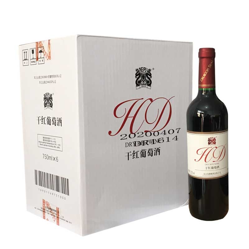 龙徽国产红酒 龙徽干红/干白葡萄酒 老款老厂区 数量有限 hd干红750ml