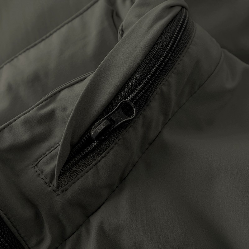 熊猫·本防晒衣男夏季户外薄款宽松男装潮流夹克可拆卸连帽防晒外套 A黑橄榄 M