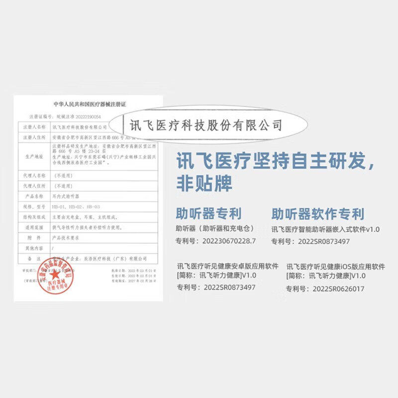 科大讯飞智能助听器优享版 HB-02 老人耳聋耳背无线入耳式 双耳降噪耳机 优享版【白色】蓝牙+听力检测 真验配