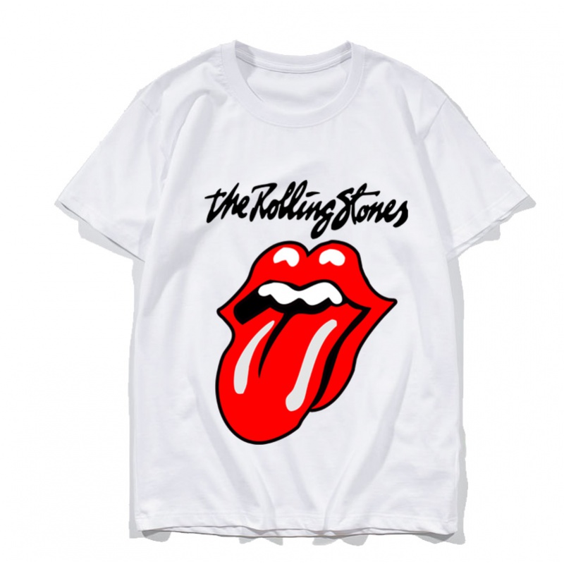 格宝特夏季the rolling stones滚石乐队金属摇滚t恤青年男女棉短袖初