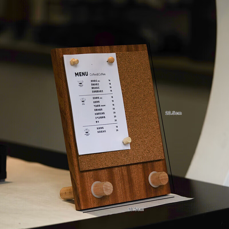 桌面软木留言板 木质书桌记事板 立式备忘提示板家用便签板照片板