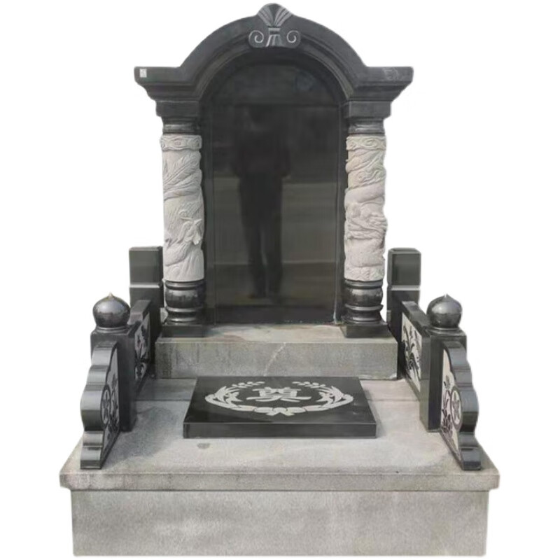 勋狸粑定制墓碑花岗岩石碑大理石碑农村土葬豪华家族墓中式陵园石碑