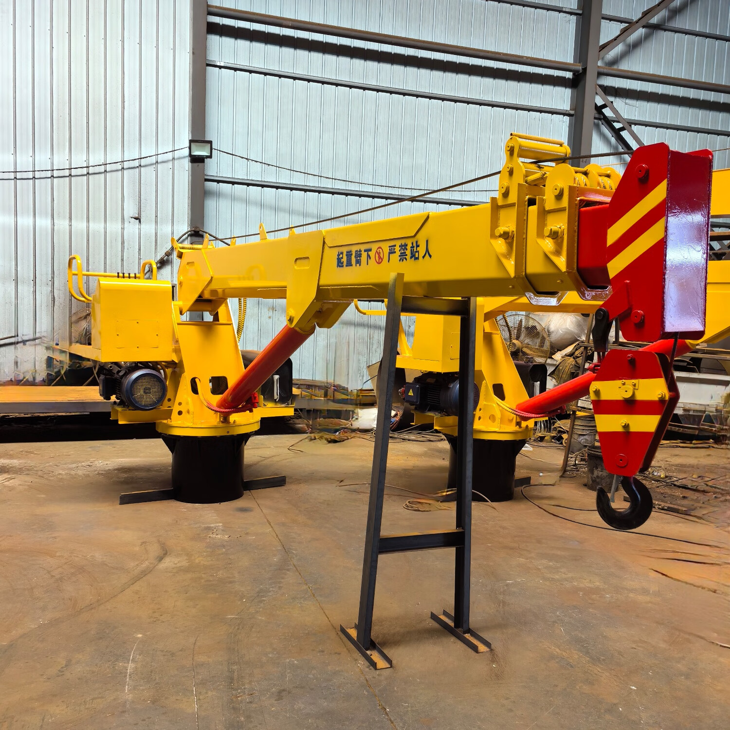 电动液压船吊码头渔场甲板养殖船尾吊伸缩臂吊机小型起重机