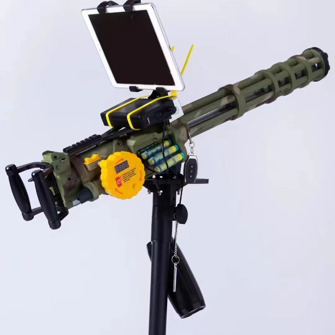 新款炫酷加特林ar网红黑科技激光游戏玩具枪小孩喜欢摆地摊神器