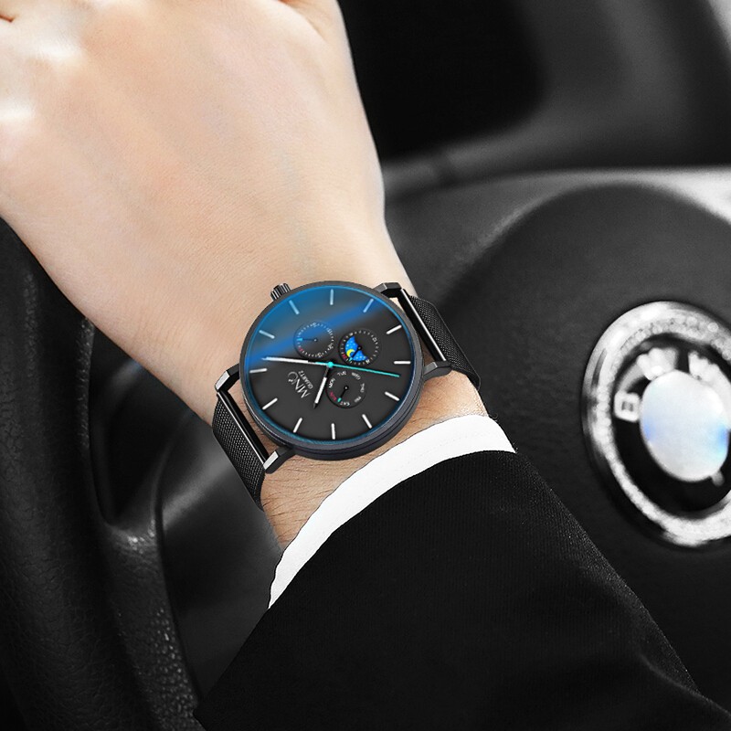 mno梦梭男士手表男创意学生表石英青少年机械风初中生高中生中学生