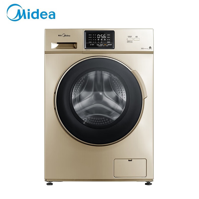 美的（Midea）10公斤大容量家用全自动滚筒洗衣机BLDC变频一级能效除菌洗金色 MG100S31DG5