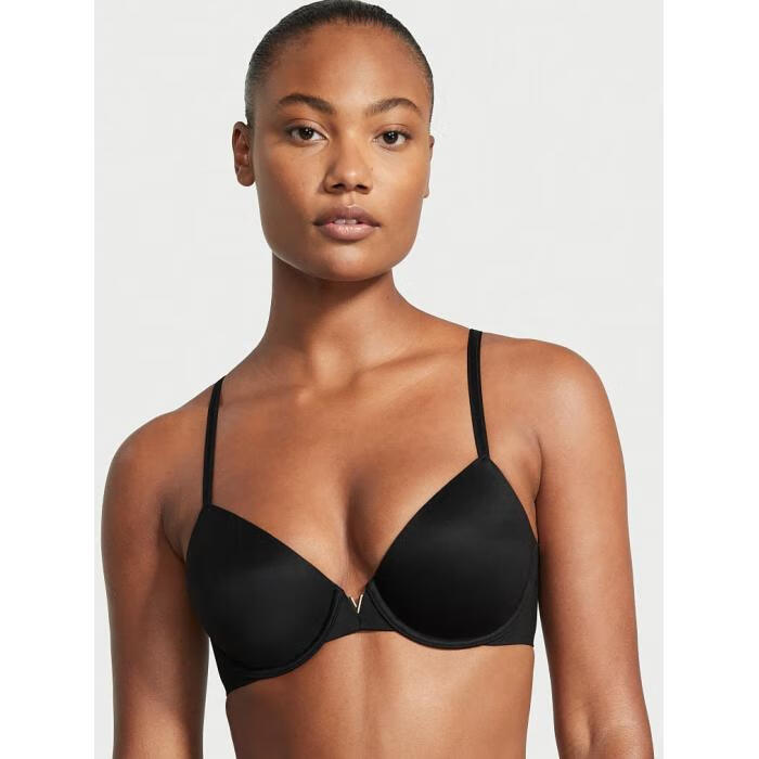 維多利亞的秘密（Victoria's Secret）光滑輕質(zhì)襯里文胸細(xì)肩帶透氣舒適夏季清爽 Black 32C