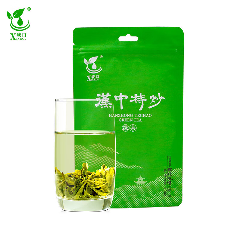 峡口（XIAKOU） 2024新茶 陕青 汉中炒青绿茶正宗陕西西乡特炒浓香口粮茶耐泡 炒青100克（体验装）