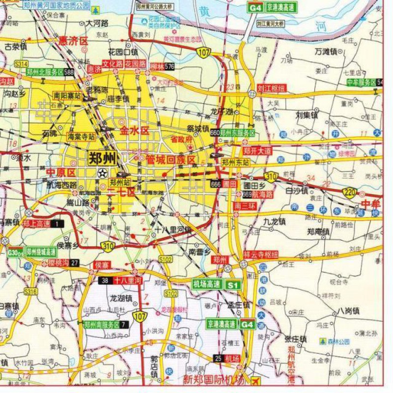 秘诀22新版郑州地图交通旅游城市city系列城市防水撕不烂便