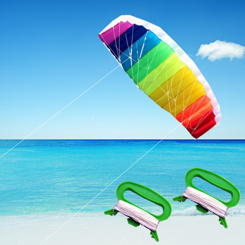 8米遥控动力伞遥控滑翔伞伞布伞绳已经调好 1.8米彩虹复线 2个线板